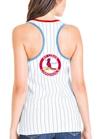 New Era St Louis Cardinals Womens White Racer Design Tank Top