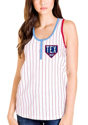 New Era Texas Rangers Womens White Racer Edition Tank Top