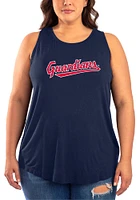 New Era Cleveland Guardians Womens Navy Blue Rayon Tank Top