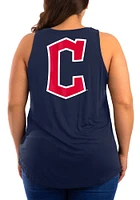 New Era Cleveland Guardians Womens Navy Blue Rayon Tank Top