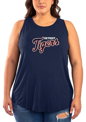 New Era Detroit Tigers Womens Navy Blue Rayon Tank Top
