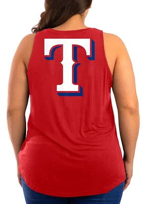 New Era Texas Rangers Womens Red Rayon Tank Top