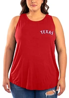 New Era Texas Rangers Womens Red Rayon Tank Top