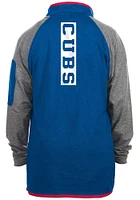 New Era Chicago Cubs Youth Blue Brushed Long Sleeve Quarter Zip Shirt