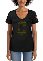 New Era Cleveland Guardians Womens Black Armed Forces Short Sleeve T-Shirt