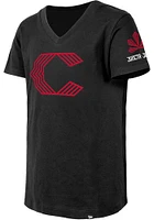 New Era Cincinnati Reds Girls Black City Connect Short Sleeve Fashion T-Shirt