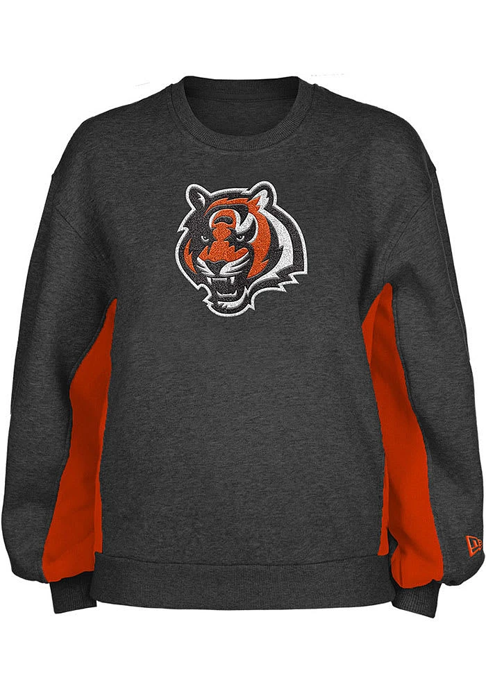 New Era Cincinnati Bengals Womens Black Contrast Crew Sweatshirt