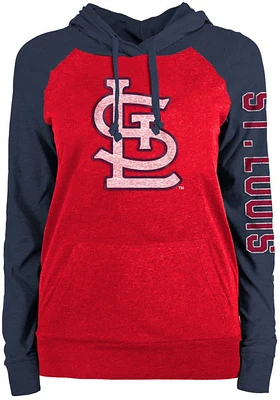 New Era St Louis Cardinals Womens Contrast Hooded Sweatshirt