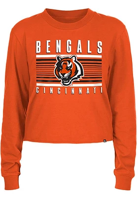 New Era Cincinnati Bengals Womens Orange Cotton LS Tee