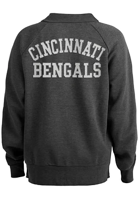 New Era Cincinnati Bengals Womens Black Brushed Qtr Zip