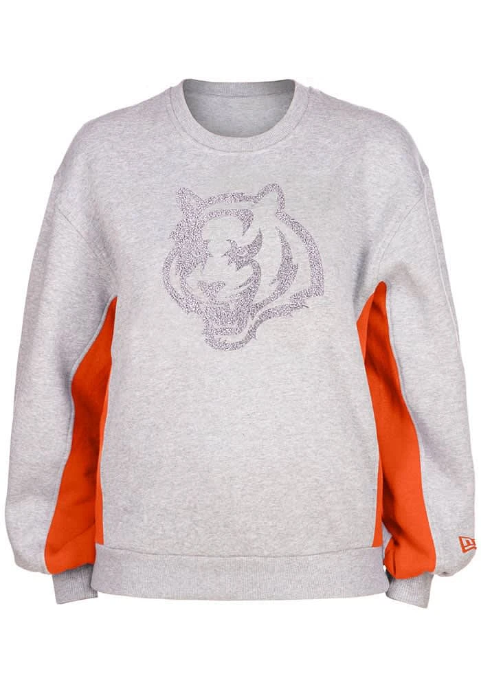 New Era Cincinnati Bengals Womens Grey Field Goal Crew Sweatshirt