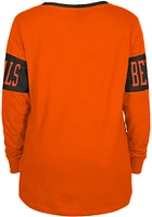 New Era Cincinnati Bengals Womens Orange Lace Up Design LS Tee