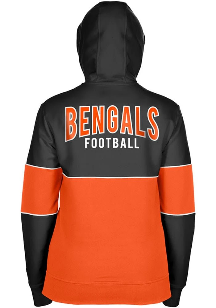 New Era Cincinnati Bengals Womens Orange Breaker Long Sleeve Full Zip Jacket