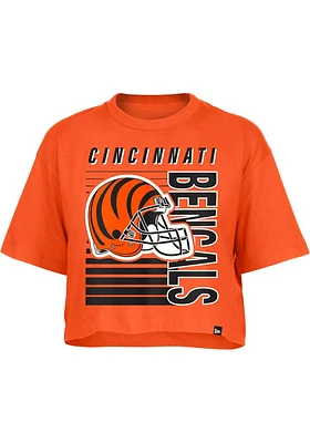 New Era Cincinnati Bengals Womens Orange Field Short Sleeve T-Shirt