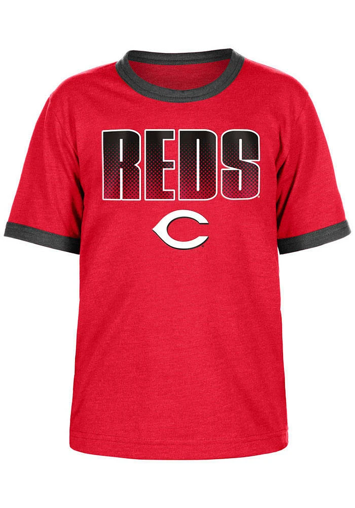 New Era Cincinnati Reds Youth Red Glow The Dark Wordmark Short Sleeve Fashion T-Shirt