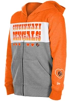 New Era Cincinnati Bengals Girls Wordmark Heart Long Sleeve Full Zip Jacket