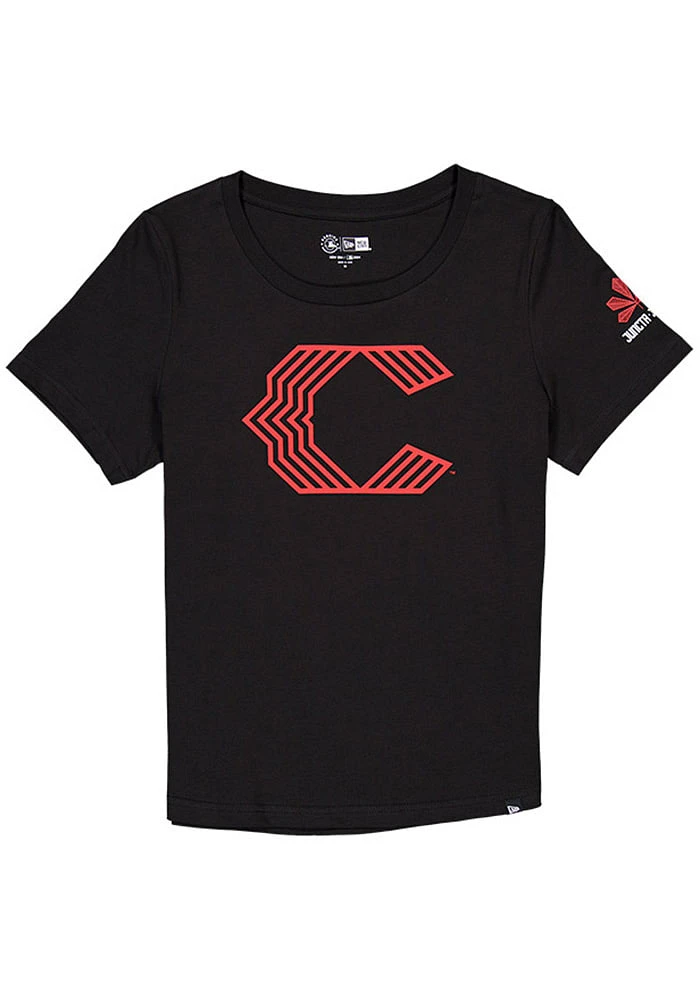 New Era Cincinnati Reds Womens Black City Connect Style Short Sleeve T-Shirt