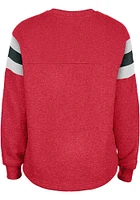 New Era Cincinnati Reds Womens Red Stripe Crew Sweatshirt