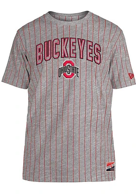 New Era Ohio State Buckeyes Grey Arch Mascot Short Sleeve Fashion T Shirt