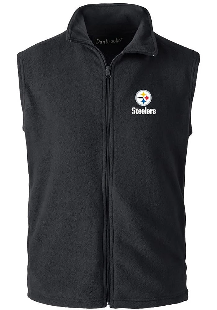 Dunbrooke Pittsburgh Steelers Mens Black Houston Sleeveless Jacket