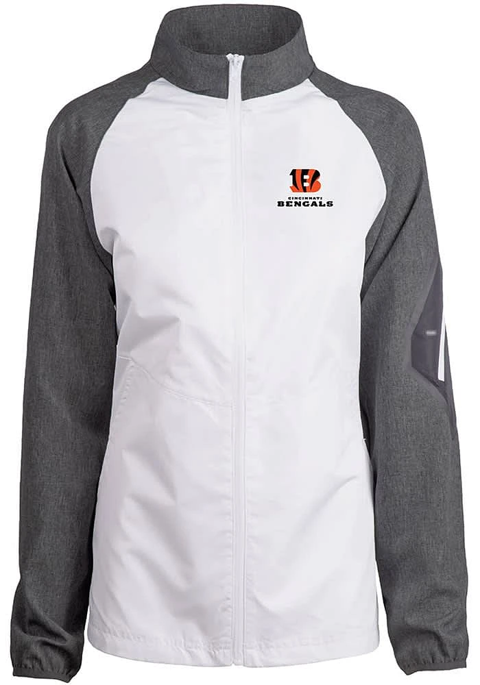 Dunbrooke Cincinnati Bengals Womens White Hurricane Light Weight Jacket