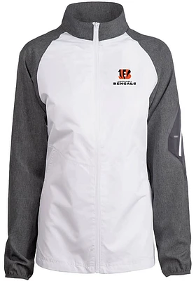 Dunbrooke Cincinnati Bengals Womens White Hurricane Light Weight Jacket