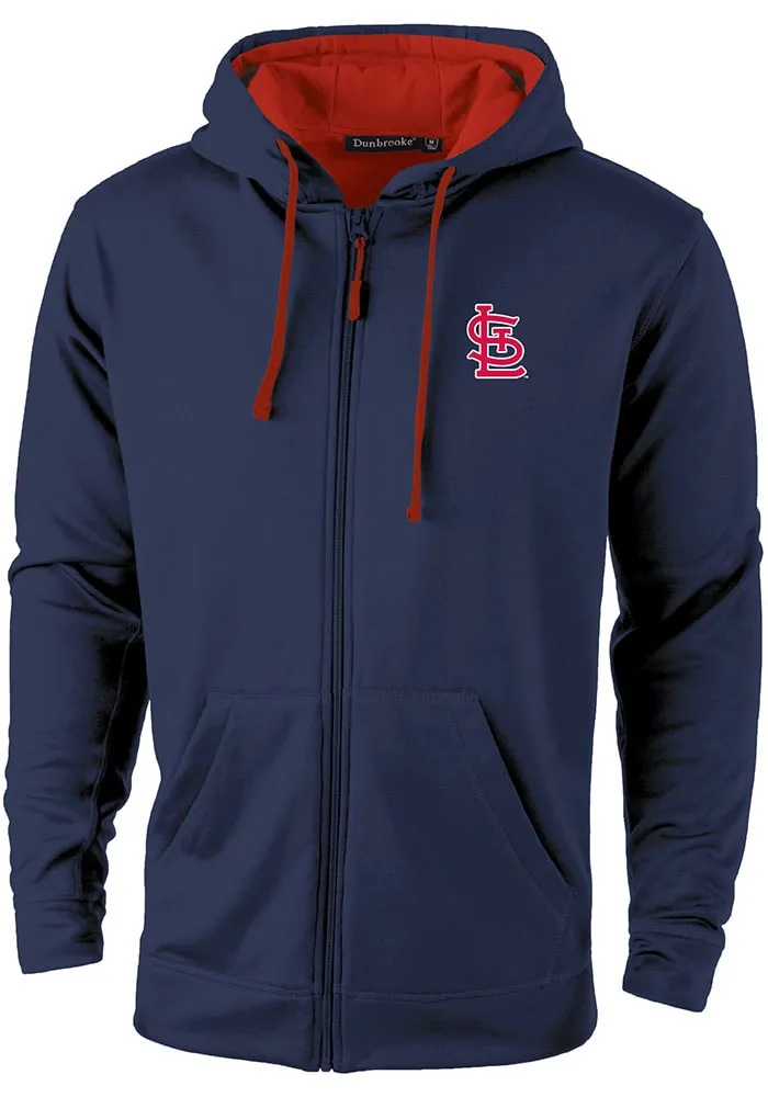 Dunbrooke St Louis Cardinals Mens Navy Blue Apprentice Long Sleeve Zip