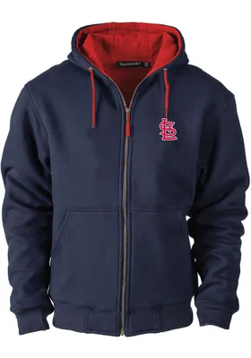 Dunbrooke St Louis Cardinals Mens Navy Blue Craftsman Long Sleeve Full Zip Jacket