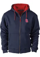 Dunbrooke St Louis Cardinals Mens Navy Blue Craftsman Long Sleeve Full Zip Jacket
