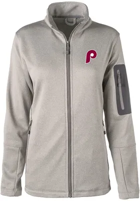 Dunbrooke Philadelphia Phillies Womens Charcoal Freestyle Light Weight Jacket
