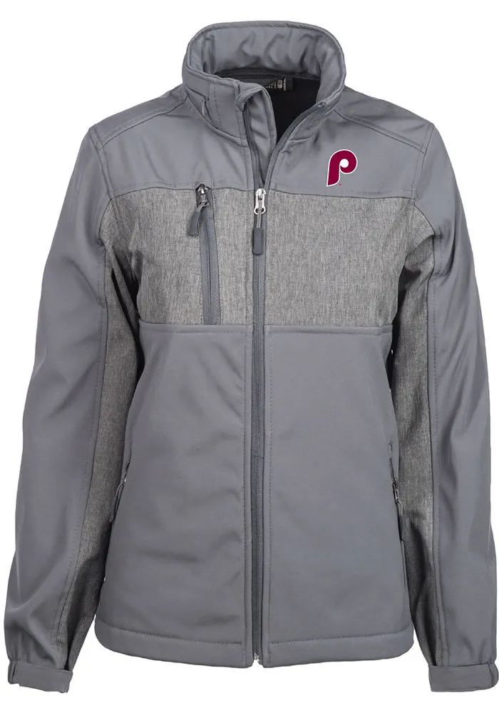 Dunbrooke Philadelphia Phillies Womens Graphite Zephyr Medium Weight Jacket