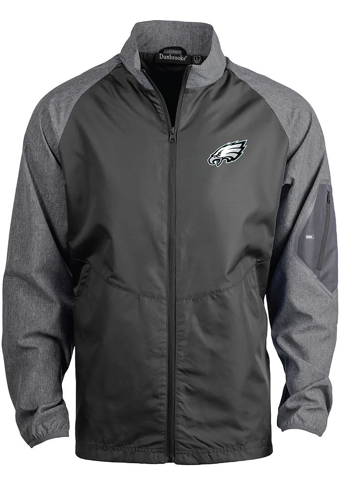 Dunbrooke Philadelphia Eagles Mens Black Hurricane Light Weight Jacket