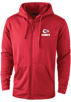 Dunbrooke Kansas City Chiefs Mens Red TROPHY Long Sleeve Zip