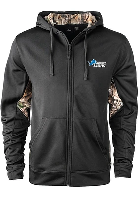 Dunbrooke Detroit Lions Mens Black DECOY Long Sleeve Zip