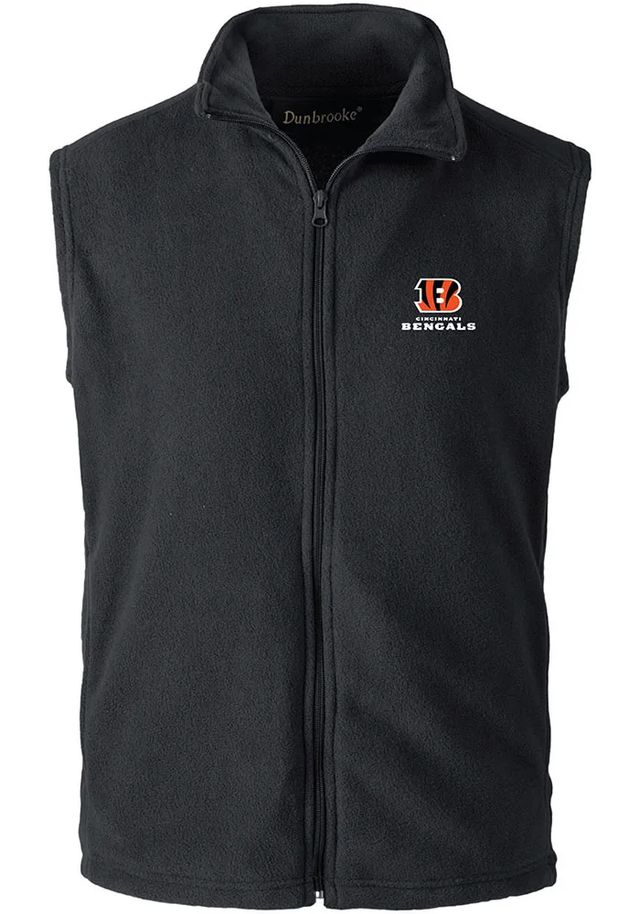 Dunbrooke Cincinnati Bengals Mens Black HOUSTON Sleeveless Jacket