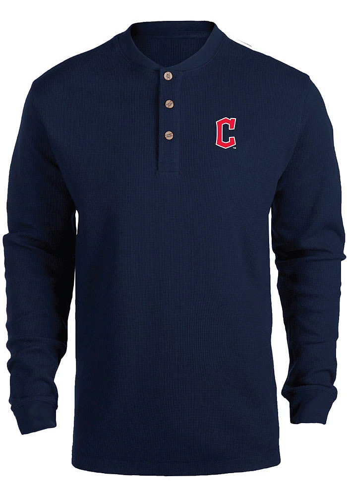 Dunbrooke Cleveland Guardians Navy Blue MAVERICK Logo Long Sleeve T Shirt