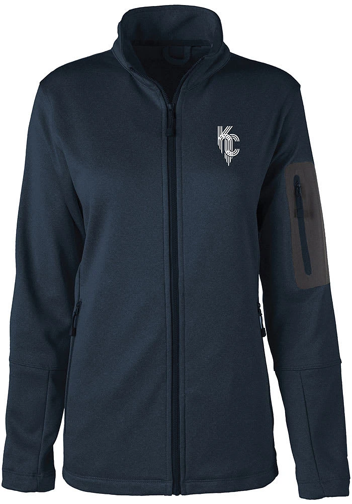 Dunbrooke Kansas City Royals Womens Navy Blue Freestyle JKT Light Weight Jacket