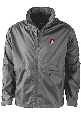 Dunbrooke Philadelphia Phillies Mens Grey Sportsman Light Weight Jacket
