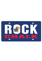 Kansas Jayhawks Blue Rock Chalk Blue Car Accessory License Plate