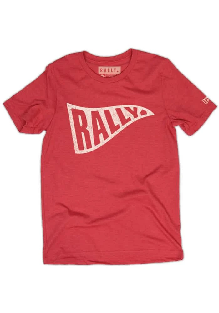 RALLY Red Pennant Short Sleeve Fashion T Shirt