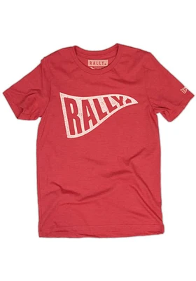 RALLY Red Pennant Short Sleeve Fashion T Shirt