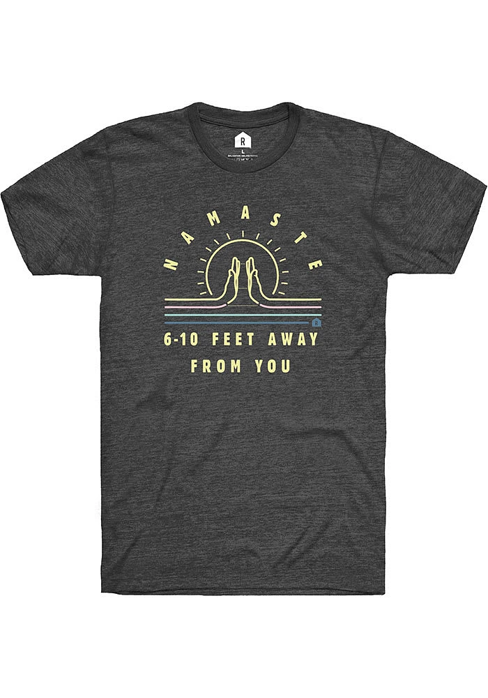 RALLY Grey Namaste Short Sleeve Fashion T Shirt