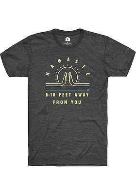 RALLY Grey Namaste Short Sleeve Fashion T Shirt