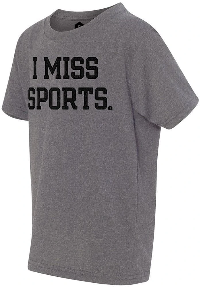 RALLY Youth Grey I Miss Sports Short Sleeve Fashion T-Shirt