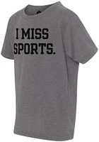 RALLY Youth Grey I Miss Sports Short Sleeve Fashion T-Shirt