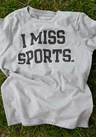 RALLY Youth Grey I Miss Sports Short Sleeve Fashion T-Shirt
