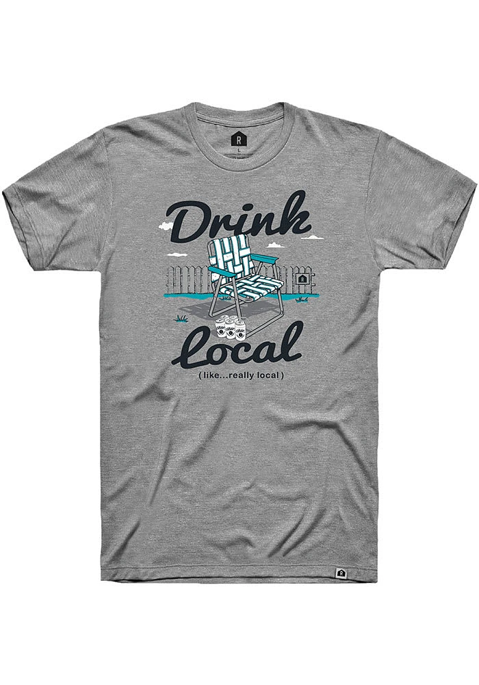 RALLY Grey Drink Local Lawn Chair Short Sleeve Fashion T Shirt