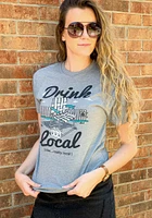 RALLY Grey Drink Local Lawn Chair Short Sleeve Fashion T Shirt