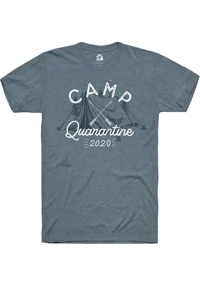 RALLY Grey Camp Quarantine Short Sleeve Fashion T Shirt