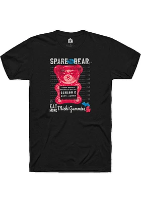 Rally Michigan Black Spear The Bear Short Sleeve Fashion T Shirt